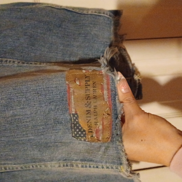 WOMENS DENIM & SUPPLY RL DENIM AMERICAN FLAG VEST SIZE L - Picture 6 of 7